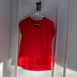Ann Taylor Scarlet Button-Up Blouse